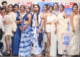 Sapphire Attire live model walk Diploma Students Fashion Design Drapping Tie & Dye